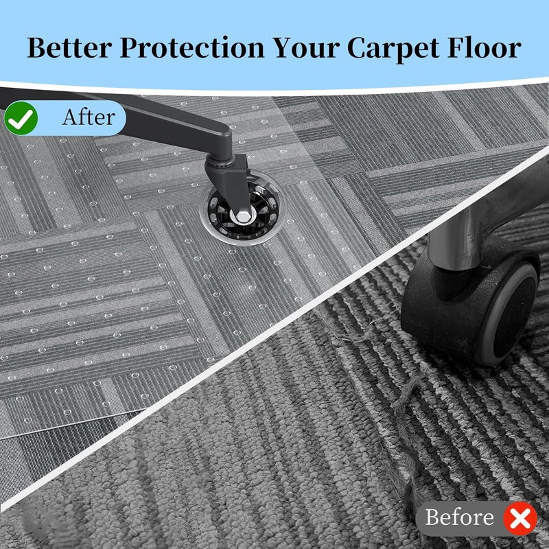 Tonaus Office Chair Mat for Carpet, 48"×60" Transparent Carpet Floor Protector Cover Rug Mat with Non-Slip Studded, 2.2mm Thick Heavy Duty for Home Computer Desk Rolling Chair Carpets Low Pile - Image 5